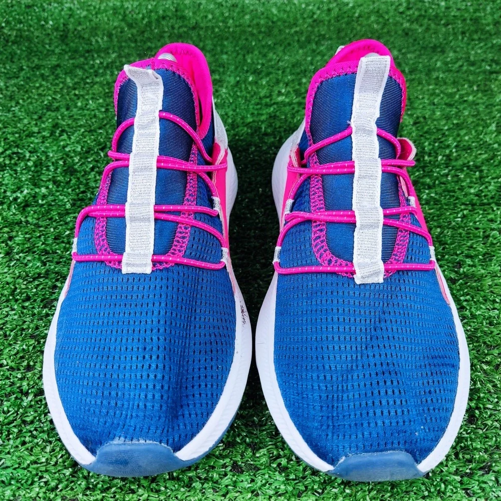 Athletic Works Sneakers Kids Size 3 Blue Pink GMAW24CA023 Slip On Athletic Shoes